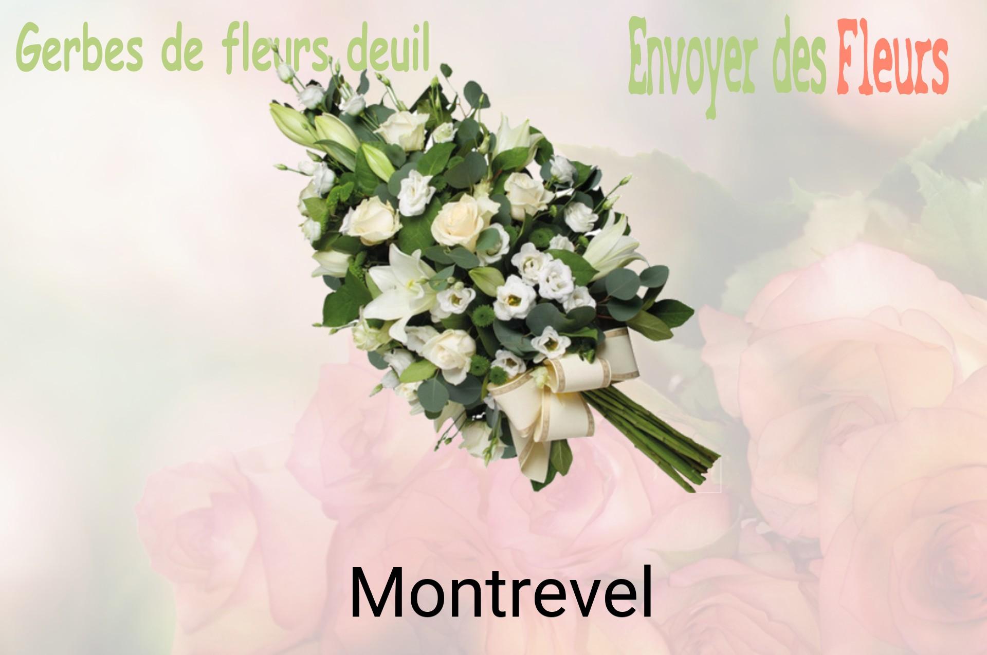 Gerbe de fleurs de deuil livrée à Montrevel